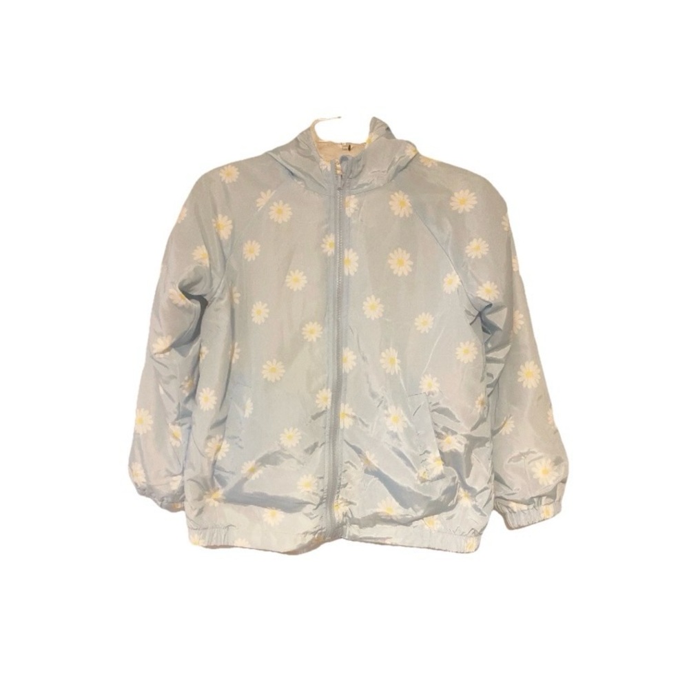 Sweet Stories Kids Light Blue Floral Reversible Jacket NWOT